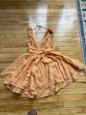 Abercrombie & Fitch Peach Chiffon Dress